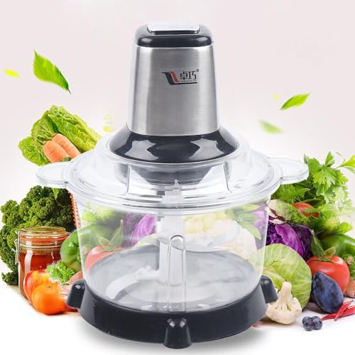 5 Litri In Acciaio Inox, Tritatutto Elettrico, Frullatore Alimentare Chopper Kitchen Mincing Machine 300 W, 2 Velocità Con 3 Lame In Acciaio Inox, Per Carne, Verdure
