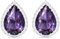 Linawe Orecchini a bottone da donna in argento, set di gioielli con diamanti viola, orecchini alla moda senza nichel, orecchini ipoallergenici