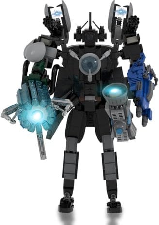 NobiMart Upgraded Version of Toilet Series Building Block Toys, Titan Clock Man Building Block Toys, Replicable Assembly Building Block Toys, Titan Speaker Man Titan Tv Man (Monitoring)