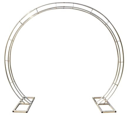 Marco de arco de globos de boda, 250 x 220 cm, resistente, para jardín, pérgola, cenador, soporte redondo resistente para ceremonias, resistente a la intemperie