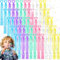 KDISHKRA 60 PCS Mini Blasenstäbe Set, Seifenblasen Stäbe vorgefüllt – Herzgriff, 6 Farben, auslaufsicher & ungiftig, Seifenblasen für Kinder, Hochzeit, Party, Geburtstags Mitgebsel, Sommer Spielzeug