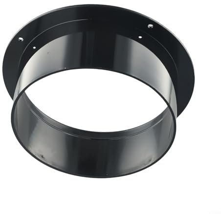 ComfyHarbor Conector de brida de tubo recto ABS - Acoplamiento negro montado en la pared para tubos de 100 mm/125 mm/150 mm (4 pulgadas/5 pulgadas/6 pulgadas), accesorio de fontanería de baja