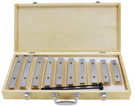 predolo 10-Ton Klangsteine Set pädagogisches Lehrmittel diatonisches Glockenspiel klarer Klang diatonisches Tischglocken Set für Kinder, Anfänger, Schule