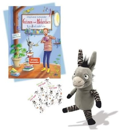 Grimm und Möhrchen – Ein Zesel zieht ein | Buch + Zesel Kuscheltier 25 cm im Set + Zesel Tattoo-Bogen | Geschenk für Kinder ab 3 Jahre