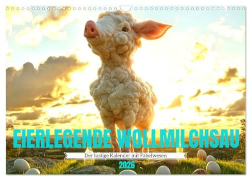 Eierlegende Wollmilchsau – der lustige Kalender mit Fabelwesen (Wandkalender 2026 DIN A3 quer), CALVENDO Monatskalender: Der Kalender für die ganze ... voller lustiger Bilder. (CALVENDO Spass)