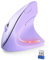 TECKNET Mouse Verticale, 4800 DPI Mouse Wireless Ergonomico, Protegge Il Braccio, Mouse Senza Fili 6 Pulsanti per PC, Computer Portatile, Mac, Viola