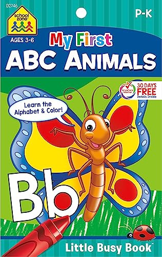 School Zone My First ABC Animals Tablet Workbook (Little Busy Book)