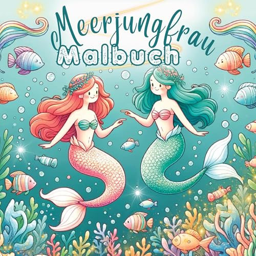Mein Meerjungfrau Malbuch für Mädchen ab 4 Jahren: Malspaß mit Meerjungfrauen mit 55 magische Motive zum Ausmalen.