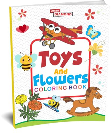 Toys And Flowers Colouring Book