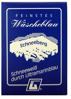 Feinstes Wäscheblau Schneeberg, Schneeweiß durch Ultramarinblau, 6er Pack (6 x 50 g)