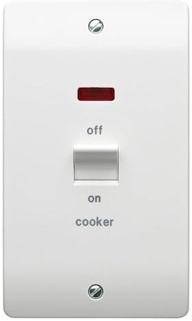Mk K5215CKWHI 45A 2-Gang Double Pole Cooker Switch