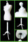 The Shopfitting Shop Schneiderpuppe, weiblich, mit 3 Beinen, Größe 36, Weiß