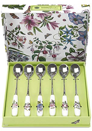 Portmeirion Home & Gifts 6-Piece Tea Spoon, Porcelain, Multi-Colour, 16 x 1.5 x 1 cm
