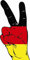U24 Aufkleber Peace Finger Deutschland Autoaufkleber Sticker