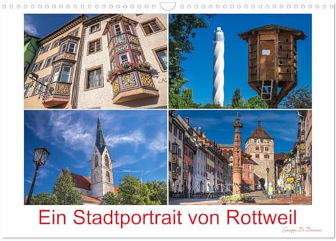 Ein Stadtportrait von Rottweil (Wandkalender 2026 DIN A3 quer), CALVENDO Monatskalender: Rottweil - ehemalige Reichsstadt am Neckar (CALVENDO Orte)