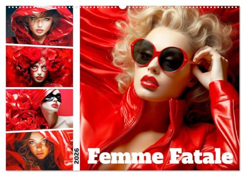 Femme Fatale. Portraits. Starke und schöne Frauen (Wandkalender 2026 DIN A2 quer), CALVENDO Monatskalender: Eine Ode an die Kraft, Leidenschaft und ... der modernen Femme Fatale (CALVENDO Menschen)