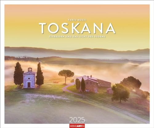 Toskana Kalender 2025 - Zypressen und das Licht des Südens: Fotograf und Italienkenner Fabio Muzzi fängt in einem großen Wandkalender die Seele der ... für Zuhause. (Reisekalender Weingarten)
