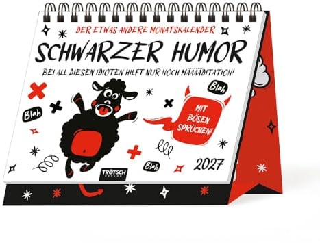 Trötsch Aufstellkalender Schwarzer Humor 2027: Aufstellkalender Tischkalender