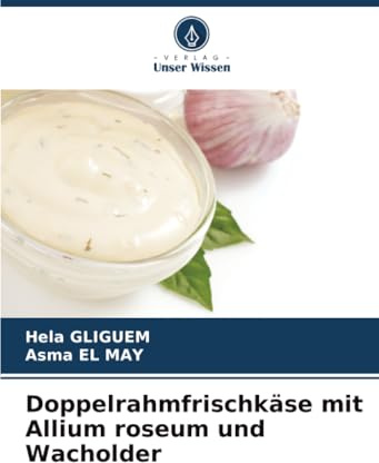 Doppelrahmfrischkäse mit Allium roseum und Wacholder