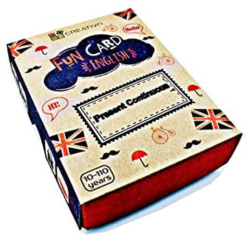 Fun Card English PRESENT CONTINUOUS (grammar and vocabulary flashcards + exciting game)
