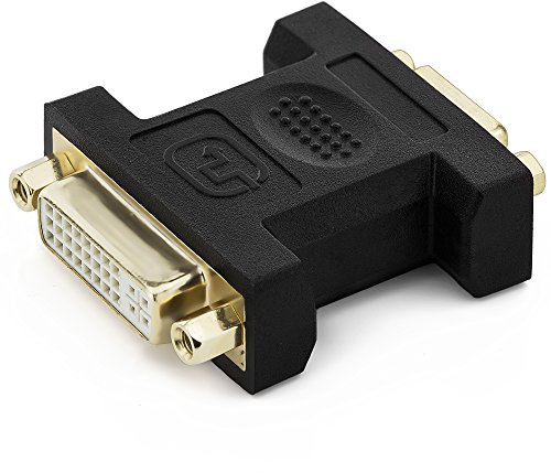 deleyCON DVI-I à VGA Adaptateur Embrayage - Connecteur DVI-I de Connecteur VGA - Reliant Deux Câbles (VGA/DVI) - Noir