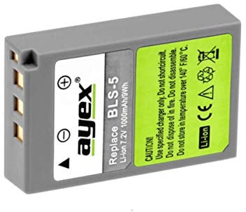 ayex BLS-5 Akku Kompatibel mit Olympus OM-D EM10 Mark IV Pen E-P5 E-PL9 Pen-F ersetzt PS-BLS5
