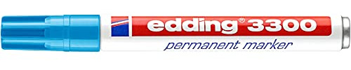 edding Permanentmarker edding 3300, nachfüllbar, 1-5 mm, hellblau