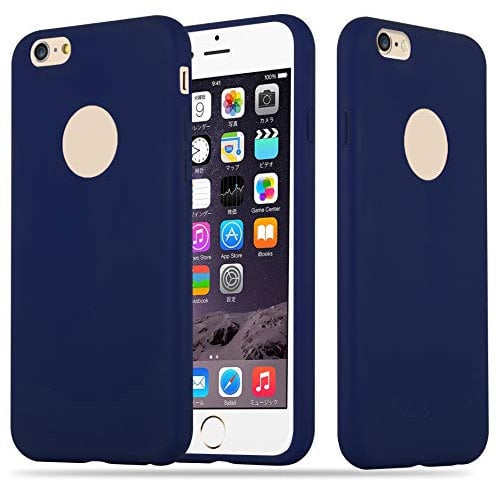 cadorabo Case works with Apple iPhone 6 / iPhone 6S in CANDY DARK BLUE - Shockproof and Scratch Resistant TPU Silicone Cover - Ultra Slim Protective Gel Shell Bumper Back Skin