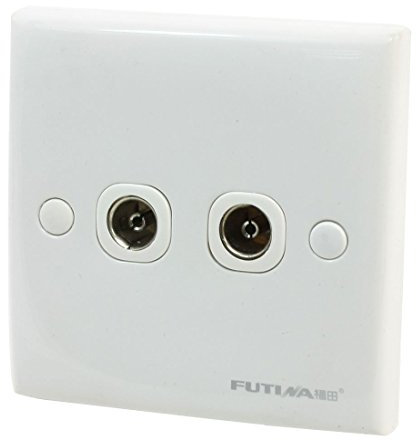 Chambre PAL TV Antenne de télévision Socket Prise Double Mur Panneau de Plaque