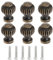 Dophee 6PCS Vintage Cabinet Knobs, Antique Brass Round Pumpkin Knobs Kitchen Cupboard Handles for TV Bathroom Cabinets Wardrobes Jewelry Box