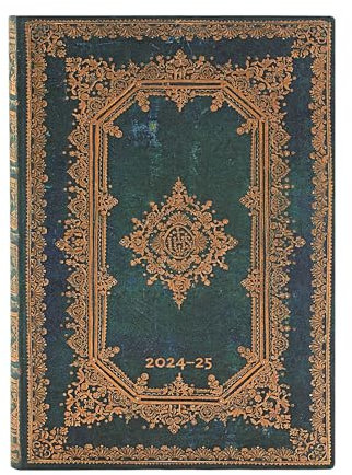 Paperblanks 13-Monatskalender Flexi 2025, Astra, Midi, Tagesüberblick, Elastikband-Verschluss