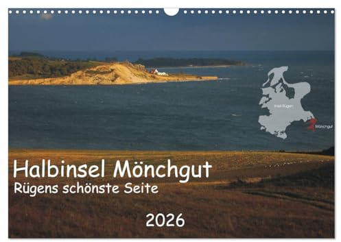 Halbinsel Mönchgut - Rügens schönste Seite (Wandkalender 2026 DIN A3 quer), CALVENDO Monatskalender: Halbinsel im Südosten der Insel Rügen befindet ... und Bodden.e und Bodden (CALVENDO Natur)
