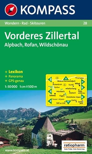 Vorderes Zillertal, Alpbach, Rofan, Wildschönau: 1 : 50 000. Mit Panorama. Wander-, Bike- und Skitouren. GPS-genau