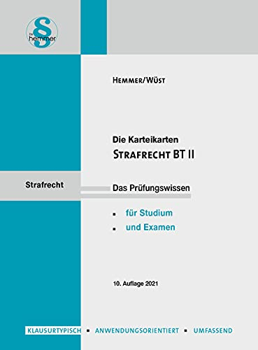 32620 - Karten Strafrecht BT II: Das Prüfungswissen für Studium und Examen (Karteikarten - Strafrecht)