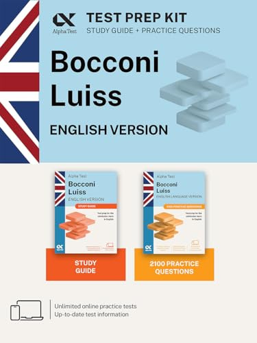 Alpha Test Bocconi Luiss. English version 2026-2027. Test prep kit. For university admission tests. Digital platform and online simulator included. Con espansione online