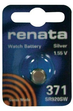 Batteria Renata 371 SR920SW Silver 1.55 V Swiss Made