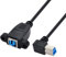 CY 50 cm USB 3.0 b hembra tipo de montaje en panel posterior a derecho ángulo 90 Grado B Tipo Macho Cable De Extensión