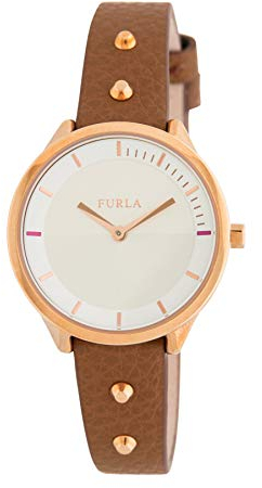 FURLA Damen Analog Quarz Uhr mit Leder Armband R4251102523