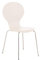 CLP Stapelstuhl Diego I Komfortabler Esszimmerstuhl I Metallgestell, Holzsitz I Ergonomisches Design I Platzsparend In Esszimmer Und Küche, Farbe:weiß