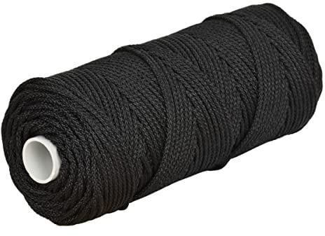 Corderie Italiane 006000150 Treccia Palamiti, 1.0 mm, 200 m, Nero