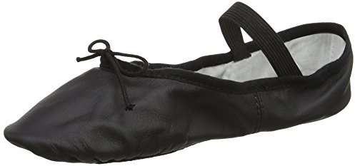 (S0209) Bloch Arise Leder Ballettschuh Schwarz EU 38.5 B UK Ad 5.5 B