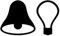 GreenIT 2 Sets 5cm Aufkleber schwarz Tattoo die Cut Deko Folie Lichtschalter Taster Licht Klingel Symbole