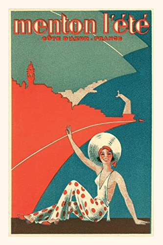 Vintage Journal Travel Poster for Cote d'Azur, France (Pocket Sized - Found Image Press Journals)