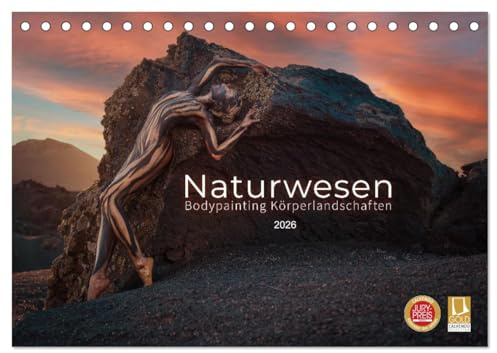 Naturwesen - Bodypainting Körperlandschaften (Tischkalender 2026 DIN A5 quer), CALVENDO Monatskalender: Fantasievolle Bodypaintings in surrealen Landschaften (CALVENDO Kunst)