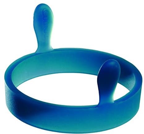 Culinare C20200 Moules à œufs Frits en Silicone, Bleu, en Forme d'omelette avec Poignées, Résistants à la Chaleur, pour Galettes à Hamburger, Desserts