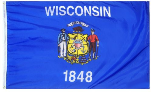 Annin Flagmakers Bundesstaat Wisconsin Flagge 3x5' Nicht zutreffend