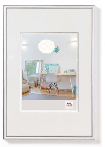 walther design Bilderrahmen silber 50 x 60 cm New Lifestyle Kunststoffrahmen KV060S