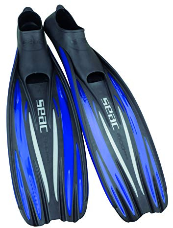 Seac F 100 Pro, Pinne da Subacquea Ultra Leggera a Scarpetta Chiusa, per Immersioni e Snorkeling, blu, 46/47
