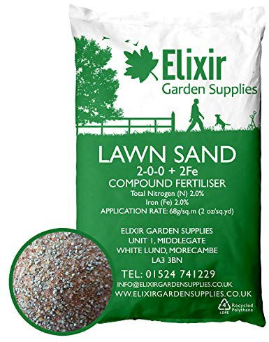 Elixir Gardens | Lawn Sand Professional Top Dressing With Added Nitrogen 25kg | Treats over 360sqm