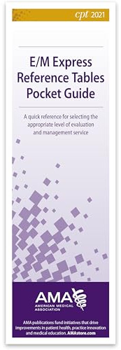 CPT 2021 E/M Express Reference Tables Pocket Guide 2021